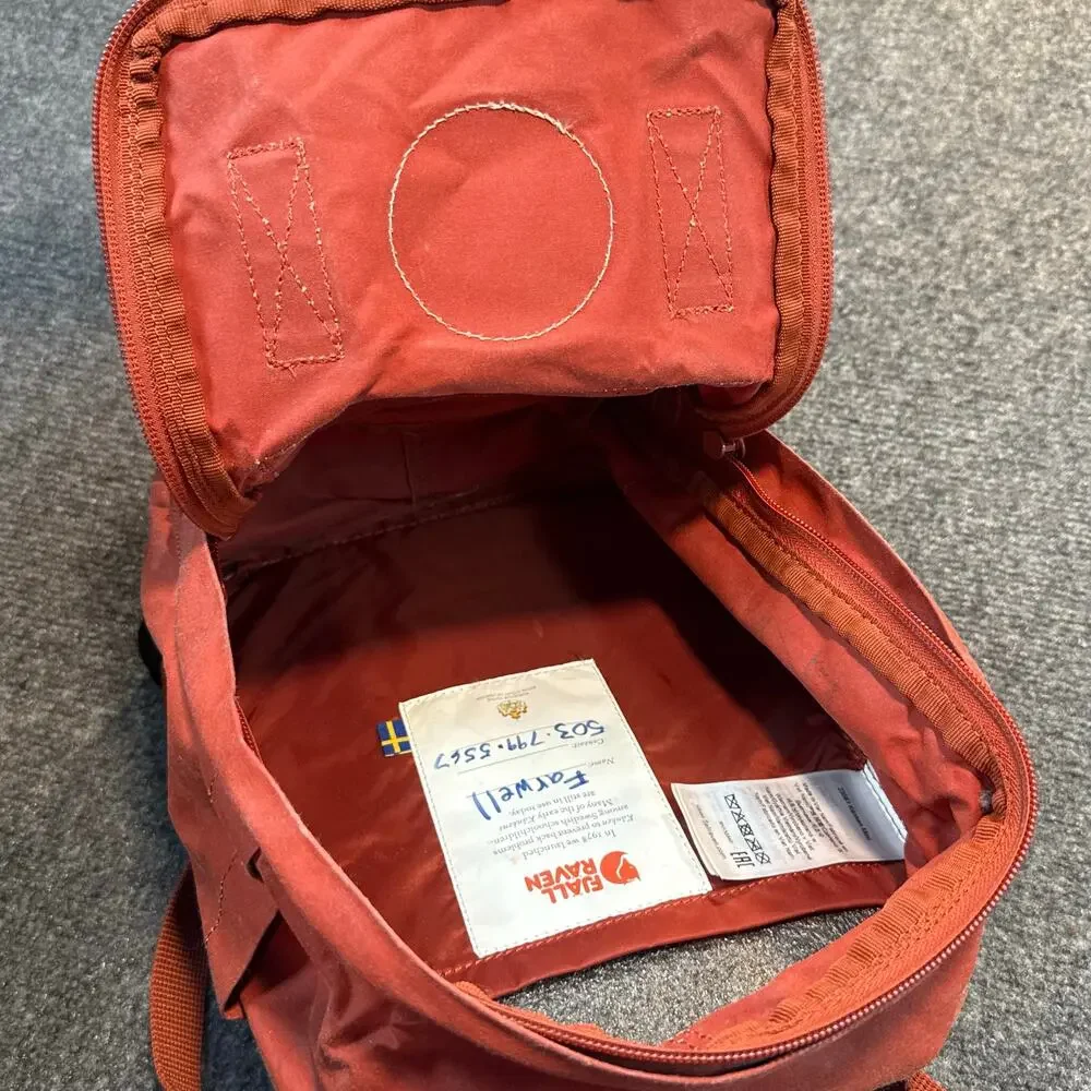Fjallraven Kanken Mini Backpack Spicy Orange Small Travel Daypack Book Bag OS